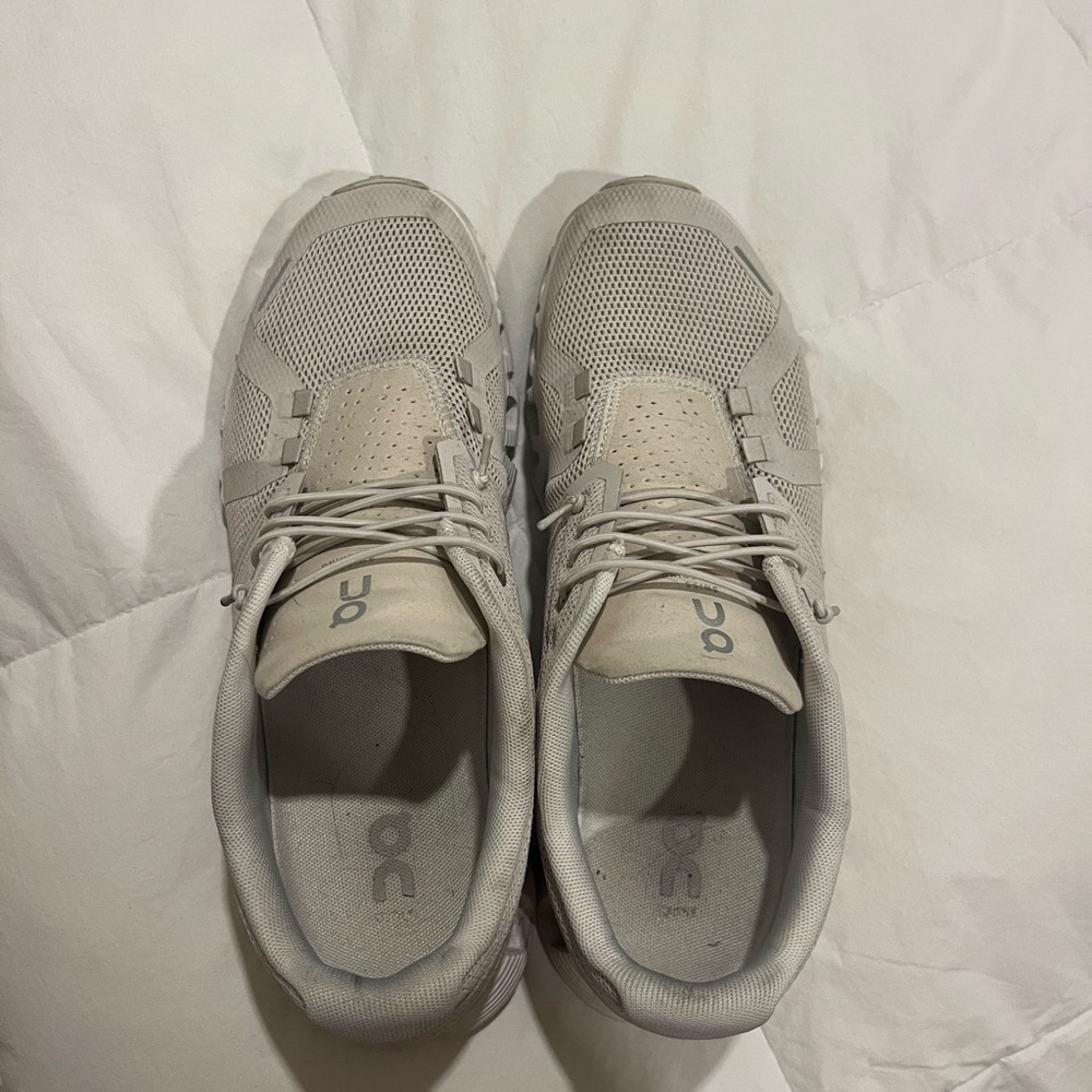 On Running Gray Sneakers with Soft Upper and Chunky Sole